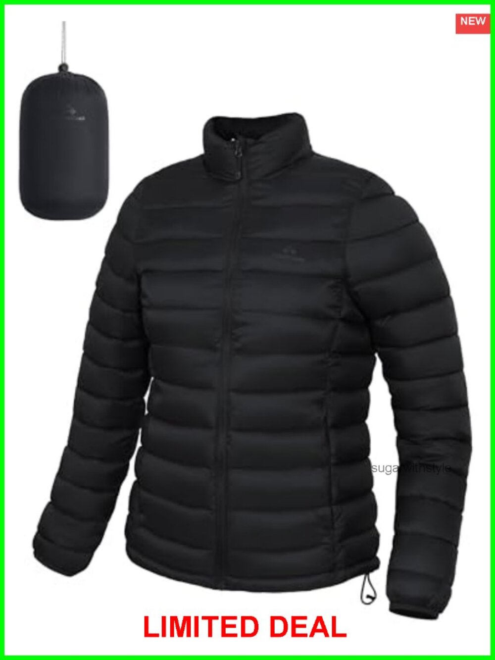 Packable Puffer Jacket Lightweight Quilted Coat Water-Repellent Insulated